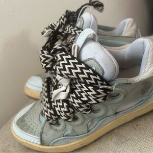 Lanvin Light Blue and Black Sneakers